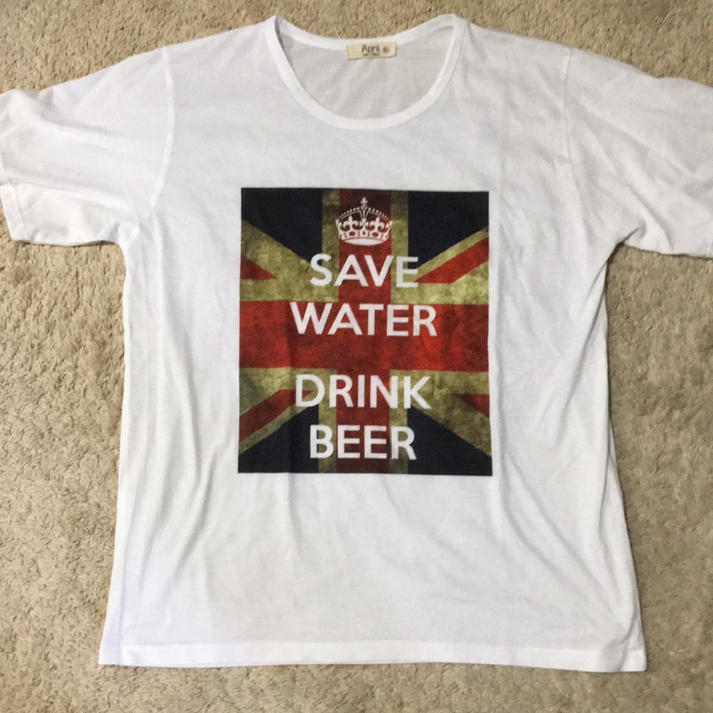NWOT Save Water Drink Beer tshirt